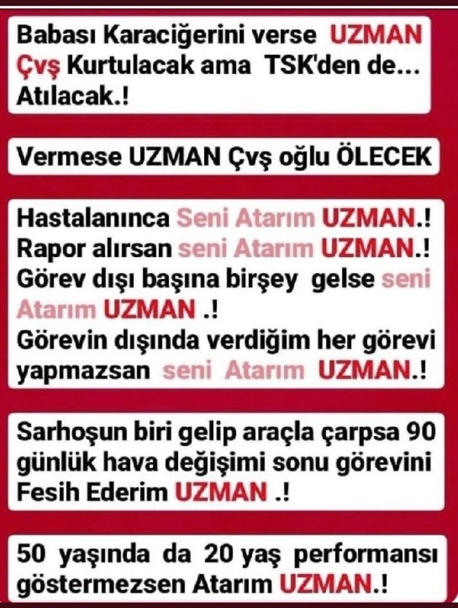 Vatan savunmasının sözleşmesi olur mu!

<a href="/alitilkici38/">Ali Tilkici 🇹🇷</a>
#UzmanÇavuş 
#VatanaCanVereneKadro