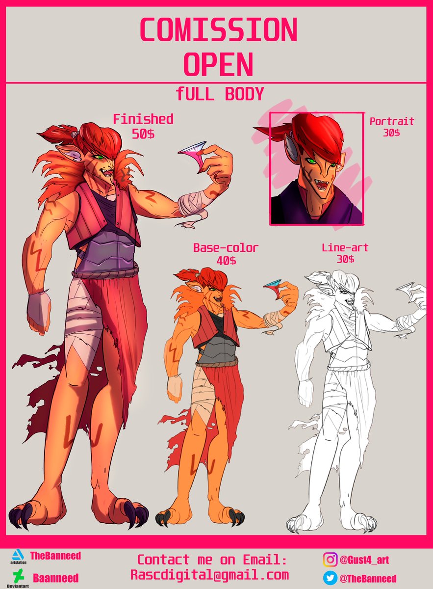 TheBanneed's tweet photo. Now, official commissions are open, make your request now!!
---------------------------------------------
#comission #comissionopen #digitalart #art #character #oc #Drawing #Painting #Sketch #Illustration #Creative  #Artwork https://t.co/Zk4rCrL1mH