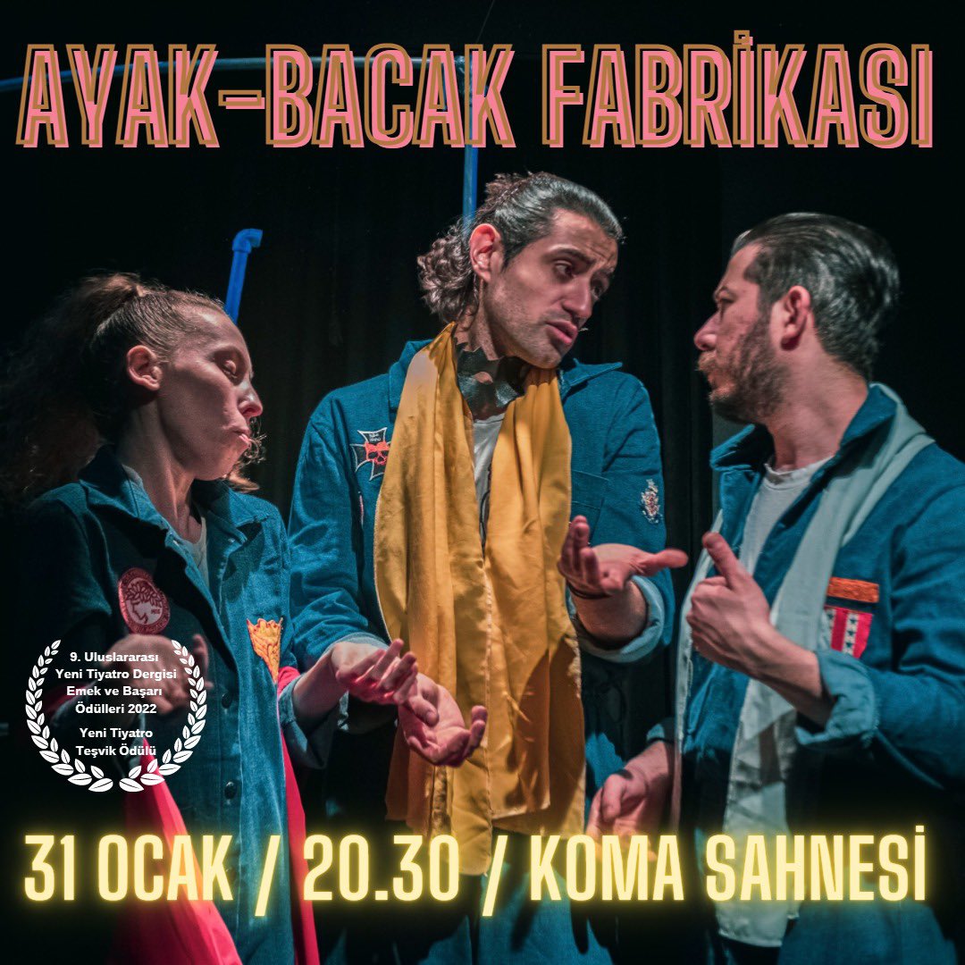 31 Ocak Salı günü Koma Sahnesi’ndeki oyunumuz için son koltuklar! 😍
Biletler: 
tiyatrolar.com.tr/m/tiyatro-bile…