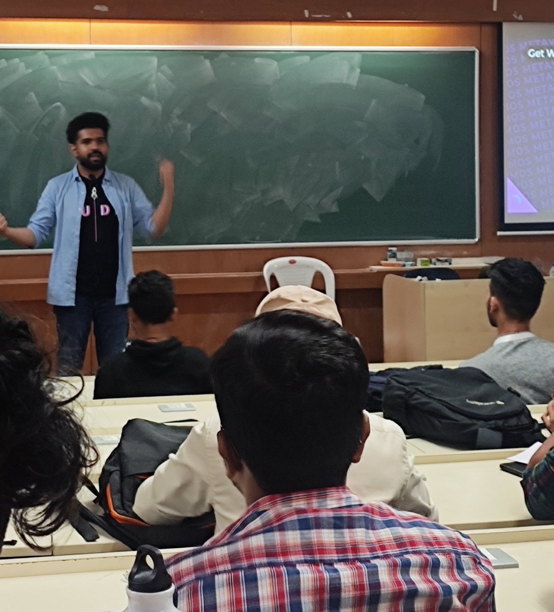 p_parvez's tweet photo. Blessed to have attended a informative workshop on Web 3.0 and Blockchain by @lumoslabsHQ at @ecell_iitb! Learned about the future of decentralized technology and its impact on various industries. Thankyou @kanishkkhurana for an insightful session. #web3 #blockchain #ecelliitb https://t.co/X4YCcaLFtm
