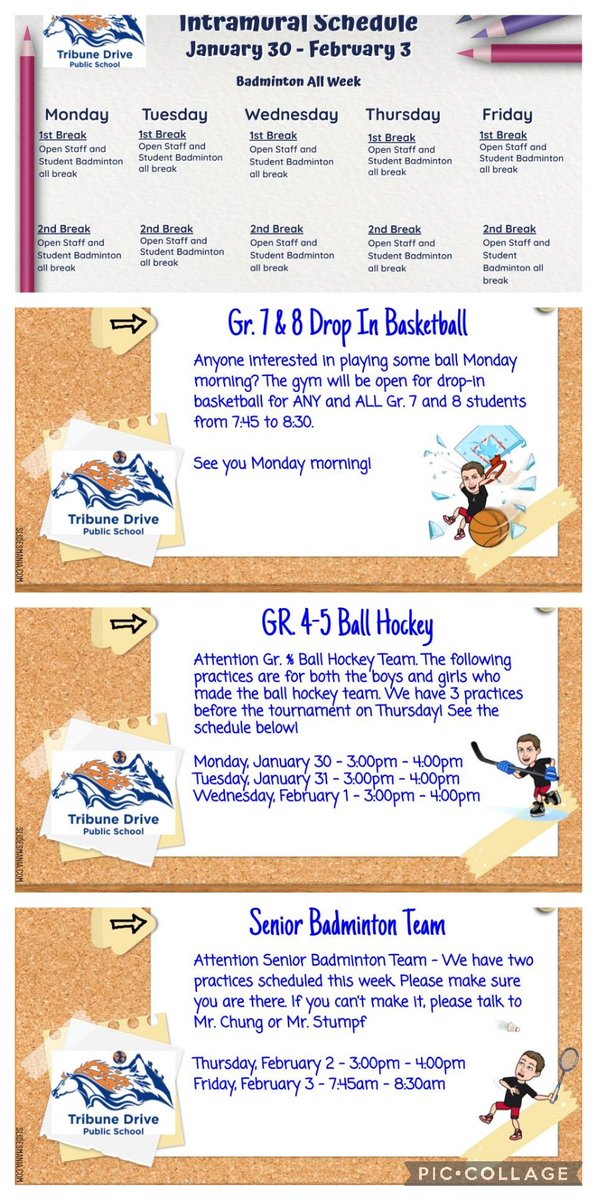 Jason 🇨🇦 ⚾⛳ (@jason_stumpf) on Twitter photo Last week <a href="/TribuneDrive/">Tribune Drive P.S.</a> was busy and this week is no different! We got basketball, badminton, ball hockey and more badminton happening this week! Get some weekend rest friends as the week is going to be busy! <a href="/hpe4pdsb/">HPE, PDSB</a> <a href="/opheacanada/">Ophea</a> <a href="/SportForLife_/">Sport for Life</a> <a href="/PHECanada/">PHE Canada | EPS Canada</a> <a href="/CIRAOntario/">CIRA Ontario</a> Last week <a href="/TribuneDrive/">Tribune Drive P.S.</a> was busy and this week is no different! We got basketball, badminton, ball hockey and more badminton happening this week! Get some weekend rest friends as the week is going to be busy! <a href="/hpe4pdsb/">HPE, PDSB</a> <a href="/opheacanada/">Ophea</a> <a href="/SportForLife_/">Sport for Life</a> <a href="/PHECanada/">PHE Canada | EPS Canada</a> <a href="/CIRAOntario/">CIRA Ontario</a>