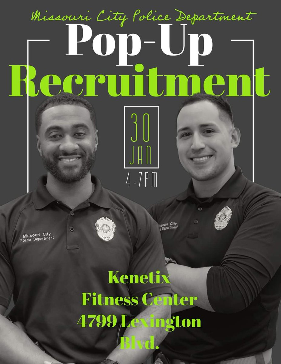 Come see our recruiters TOMORROW to inquire about a career with our Department.  We are currently recruiting for  our February 15th test date. 

Application deadline is February 5, 2023
governmentjobs.com/careers/missou…