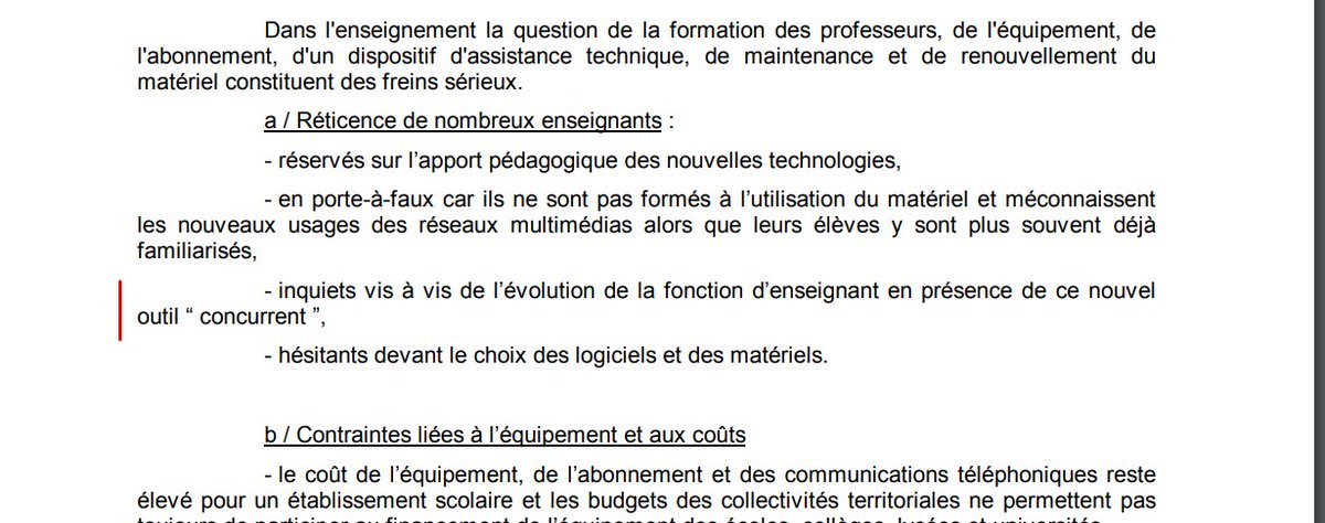 Vouloir interdire ou restreindre une technologie est rarement une bonne idée...
Déjà, en 1997, avec internet : vie-publique.fr/sites/default/… (p. 10) 
Réinventons nos pédagogies !