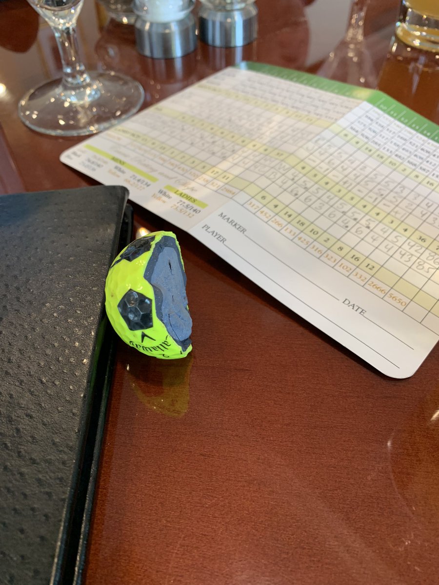 rob_hepler's tweet image. I’ve been playing golf a long time and using the soccer balls for a couple of years now. Yesterday on the fifth hole, second shot, and my ball just split in half. @CallawayGolf does this happen often??