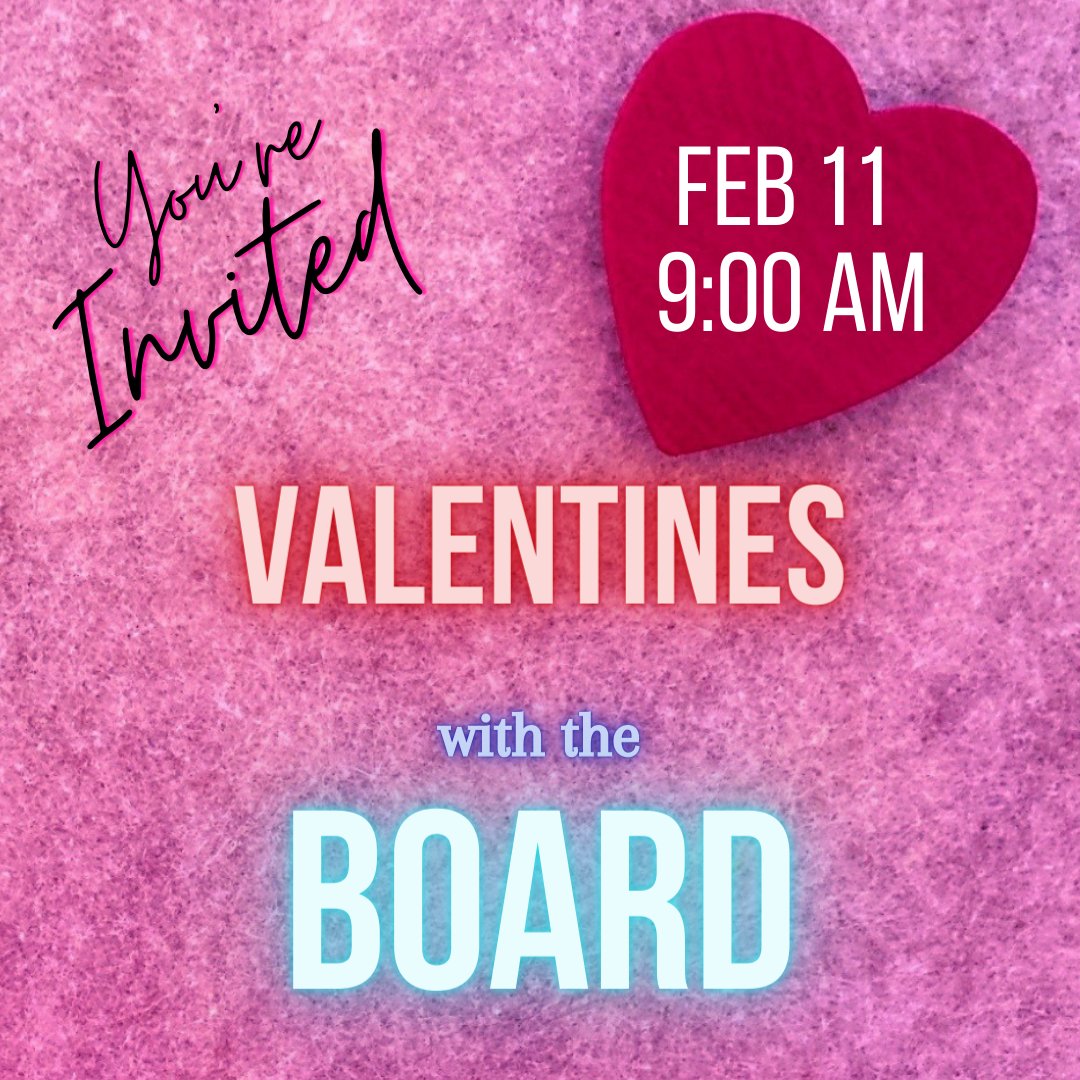 We'd love to get to get to know each other better, so members and guests are invited before our regular meeting to come meet with the board and socialize with fellow members! ❤️

Saturday, February 11th - 9:00 AM at
the Municipal Garden and Arts Center.