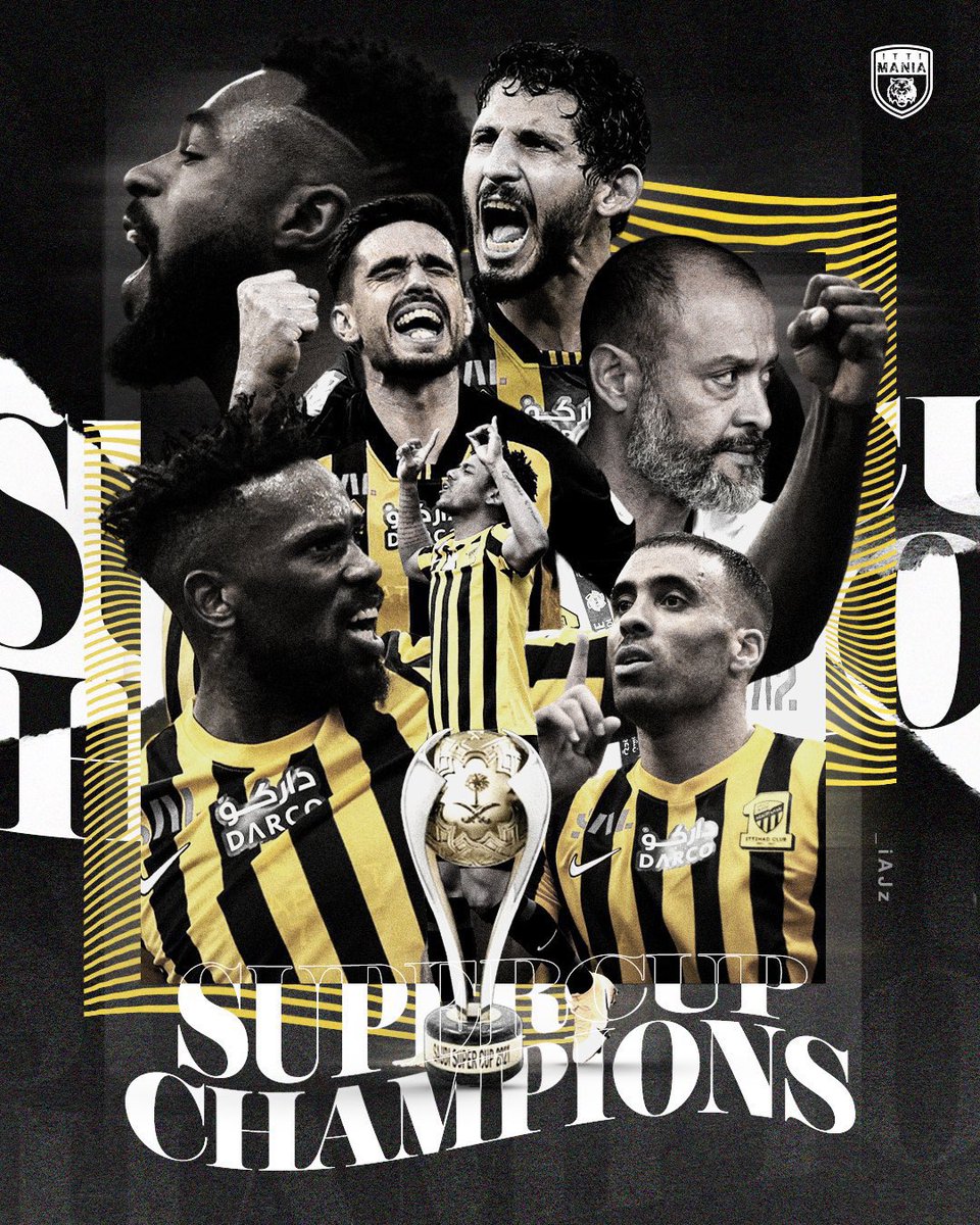 لو ما انت الاول و الوحيد ما كان سموك العميد
تغيب و ترجع من جديد يالاتحاد ارقى سما 💛🖤💛🖤

مبروك لجمهور الذهب ونمور العميد لاعبين وادارة  وجهاز فني إنجاز جديد بكل جدارة واستحقاق 

وعودا حميد ياعميد 

#كاس_سوبر_بيرين 
 #الاتحاد_الفيحاء