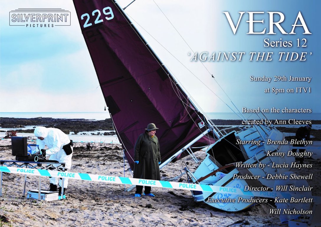 SaveRedlandLibr's tweet photo. 8pm TODAY on @ITV
s12 Ep 1 (of 4) of the #Crime series📺 #Vera - “Against the Tide” directed by #WillSinclair & written by #LuciaHaynes
Based on characters created by @AnnCleeves
🌟#BrendaBlethyn #KennyDoughty #JonMorrison #RileyJones #IbinaboJack #PaulKaye https://t.co/DvwexI8pKf