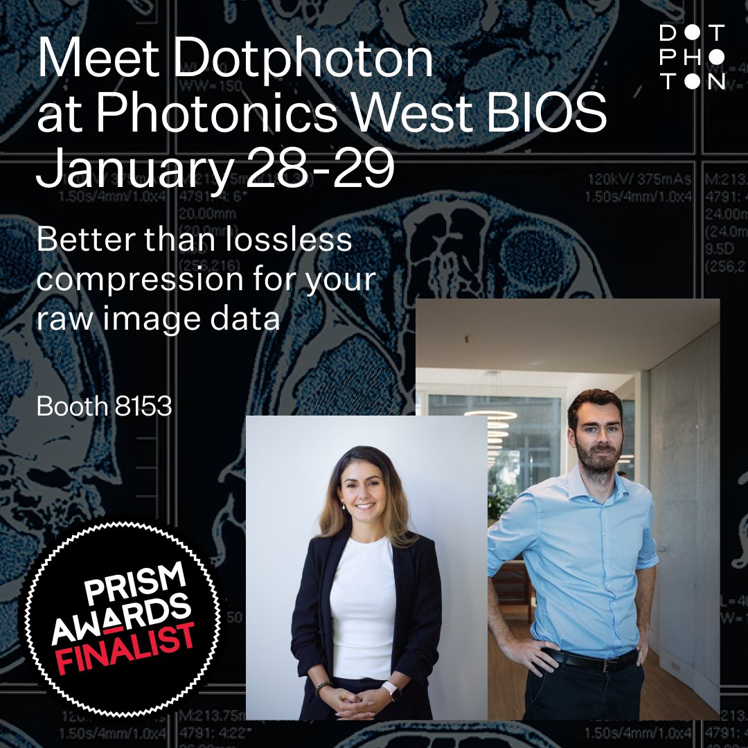 dotphoton's tweet image. Final day to meet Arianne and Michael today at @PhotonicsWest #SPIEBiOS to see the highest image compression ratio &amp; quality on the market @jetraw_imaging at booth # 8153 ✔️ Check out what other benefits for AI/ML we offer thanks to the embedded noise model 🔬 #PhotonicsWest2023