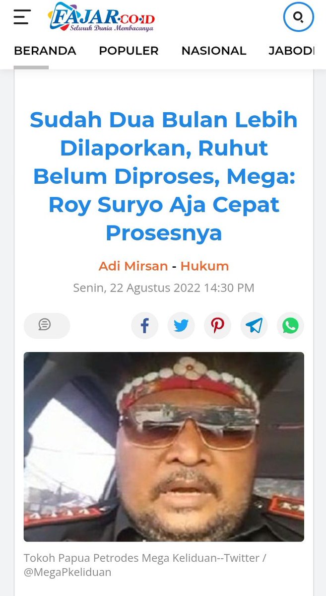 Kalau dari tgl berita ini keluar; 22/08/2022 sdh terhitung 2bln lebih, hingga skrng 30/01/2023 berarti sdh hampir 8bln yaa...? Gimana nih? Ada saran g ? 
Jujur saya sedikit prihatin..