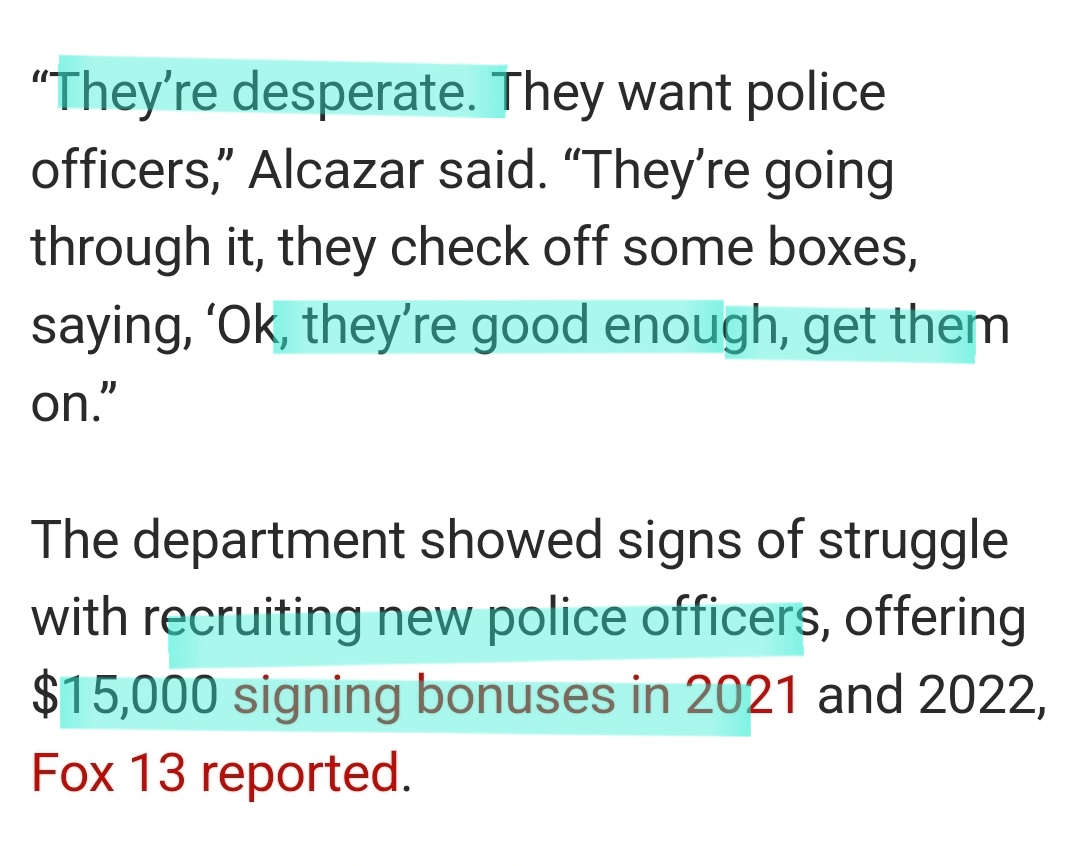 SoyUnDesmadreZ's tweet image. 15,000 #SigningBONUS in 2021 
-Recruits NO longer need an associates degree OR 54 college credit.
-"could get by with" five years of work experience...

Question:
What about the actual training?