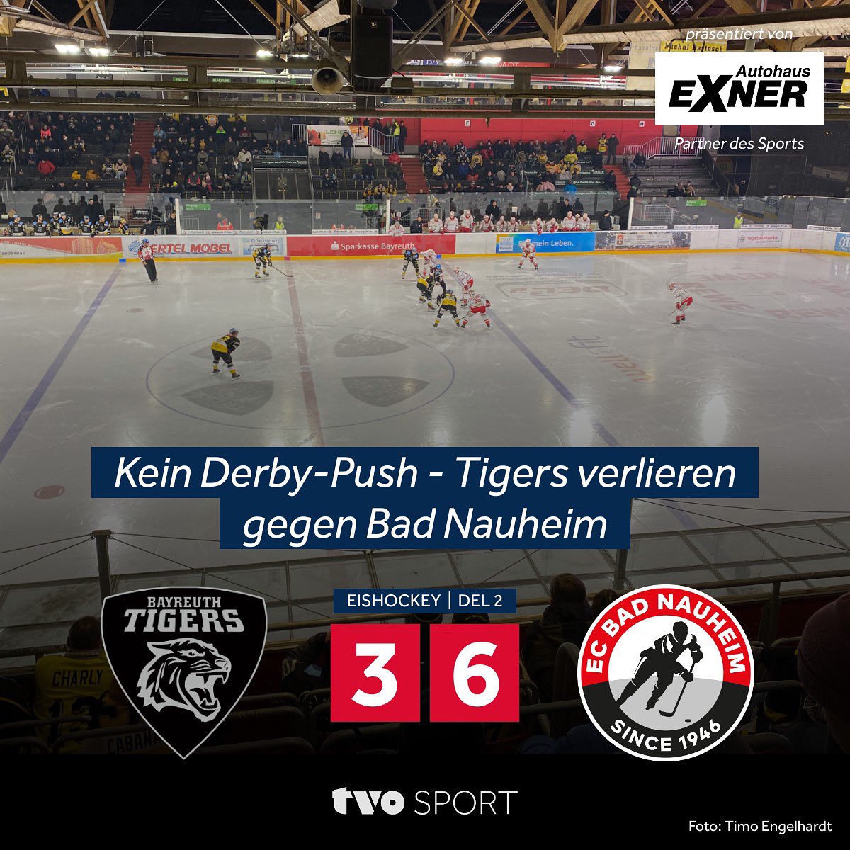 TVO_Sport's tweet photo. Gegen den @ec_bn war für die @BayreuthTigers nichts zu holen.
#tvosport #bayreuth https://t.co/TaLybGaSmK