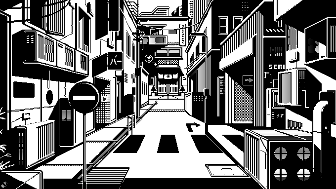 Few backgrounds I draw for 'Ninja Noire' 