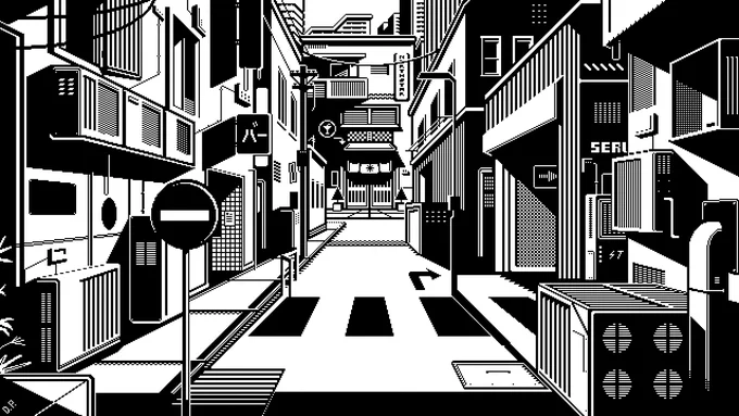 Few backgrounds I draw for 'Ninja Noire' 