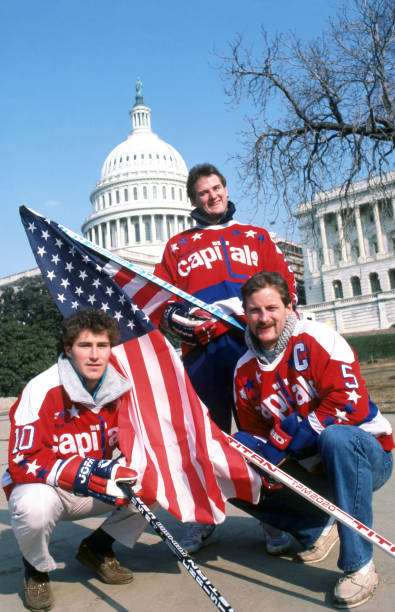 hockey_samurai's tweet photo. America the beautiful. 

50 goal scorer Bobby Carpenter of Massachusetts, gold medalist Dave Christian of Minnesota and 2x Norris Trophy winner and Taiwanese born (and Massachusetts raised) Rod Langway. 
#Caps #ALLCAPS https://t.co/6yFEPklxiI