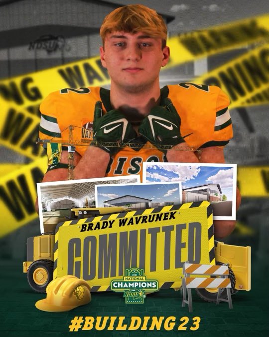 Brady Wavrunek (@brady_wavrunek) on Twitter photo Iβm excited to announce that I accepted a PWO offer from <a href="/NDSUfootball/">NDSU Football</a> Thank you <a href="/Coach_Entz/">Coach Matthew Entz</a> and <a href="/JoeBeschorner/">Joe Beschorner</a> for the opportunity! Also thank you to my family, coaches, and teammates. #GoBison π€ Iβm excited to announce that I accepted a PWO offer from <a href="/NDSUfootball/">NDSU Football</a> Thank you <a href="/Coach_Entz/">Coach Matthew Entz</a> and <a href="/JoeBeschorner/">Joe Beschorner</a> for the opportunity! Also thank you to my family, coaches, and teammates. #GoBison π€