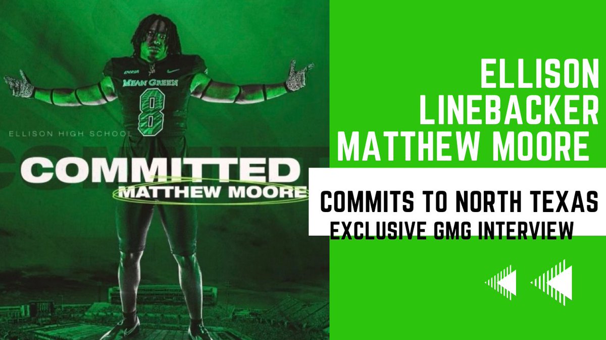 JD Davis (@northtexaseagle) on Twitter photo <a href="/gomeangreen/">gomeangreen.com</a> exclusive interview with <a href="/MeanGreenFB/">UNT Football</a> newest commit <a href="/MatthewMoore_8/">Matthew Moore</a> following his official visit and commitment this weekend. #GMG🧩
youtube.com/watch?v=WbuFoj… <a href="/gomeangreen/">gomeangreen.com</a> exclusive interview with <a href="/MeanGreenFB/">UNT Football</a> newest commit <a href="/MatthewMoore_8/">Matthew Moore</a> following his official visit and commitment this weekend. #GMG🧩
youtube.com/watch?v=WbuFoj…