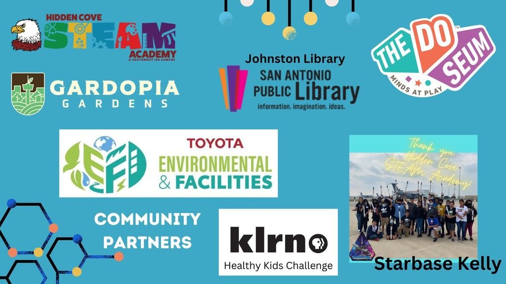 swisd_hcsa's tweet photo. We are proud to partner w/ our community to bring unique learning experiences to HCSA including the Johnston Public Library 6th grade STEAM project, Toyota Earth Day project, Doseum STEM learning, KLRN healthy kids challenge, Starbase Kelly, &amp; Gardopia community garden! @swisd https://t.co/ral5GlUaCj