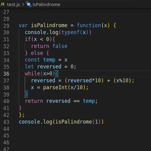 NformiPolycarp's tweet image. Today I solved palindrome challenge on leetcode
#caasitechacademy
#CDev
#100daysofcode day26