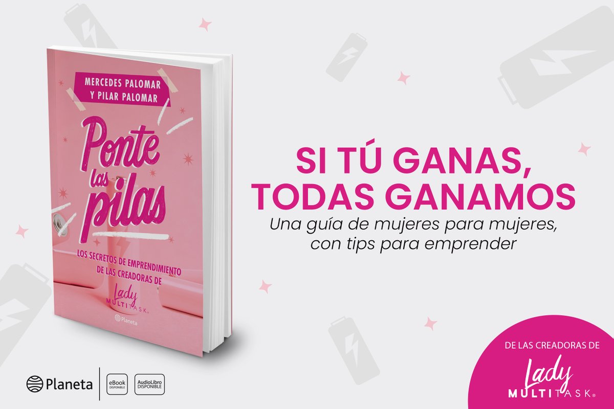PlanetaLibrosMx's tweet photo. Aprende los pasos exactos para llevar a la realidad tu emprendimiento en "Ponte las pilas" de #Ladymultitask ¿Estás lista para materializar tus sueños? https://t.co/ceAQm877IT