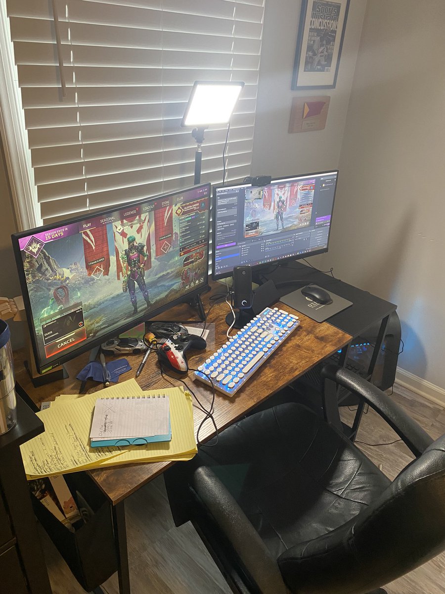 DietrickOG's tweet photo. Stream tonight will be a @ZLeaguegg tournament. It’ll start at 6est, and new set up as well!!! Cant wait for it @MTNDEWGaming @RavensClockwork #gaming #eSports #ApexLedgends #streamer https://t.co/UebJhJ1Uq0