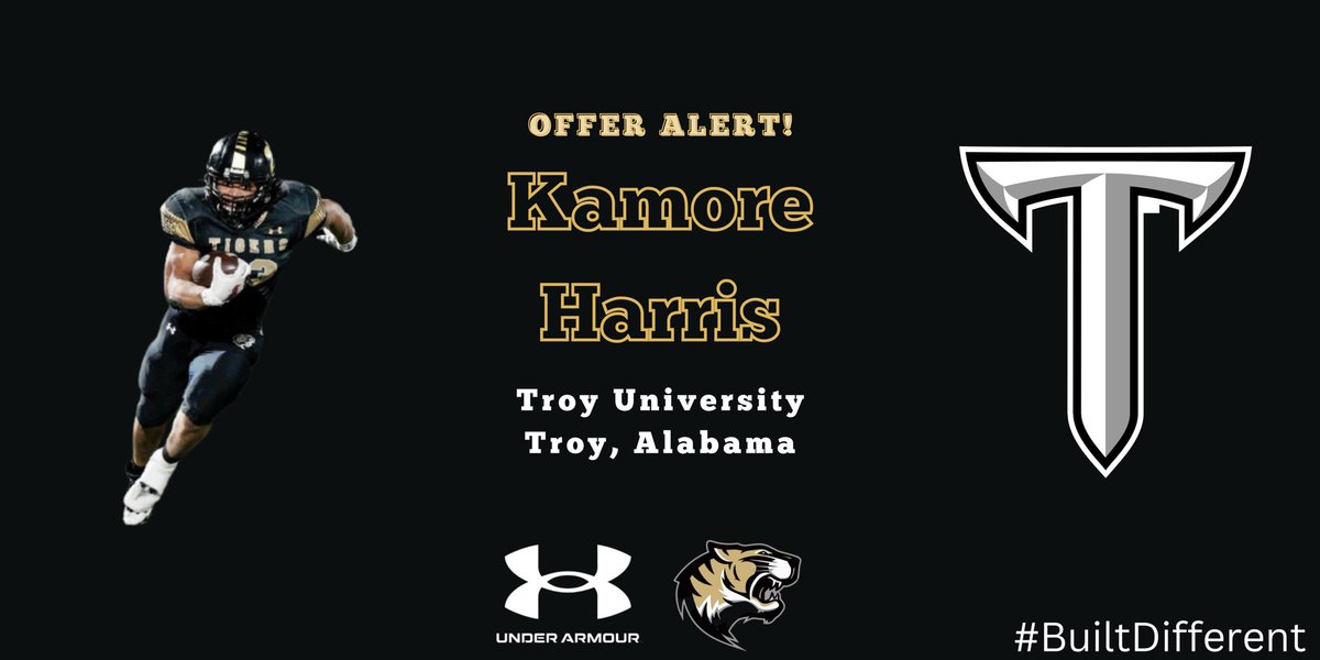 B.B. Comer High School Football (@comer_football) on Twitter photo Congrats to Kamore Harris for receiving an offer from Troy University. <a href="/KamoreHarris/">Kamore (MOE) Harris</a>
#BuiltDifferent Congrats to Kamore Harris for receiving an offer from Troy University. <a href="/KamoreHarris/">Kamore (MOE) Harris</a>
#BuiltDifferent