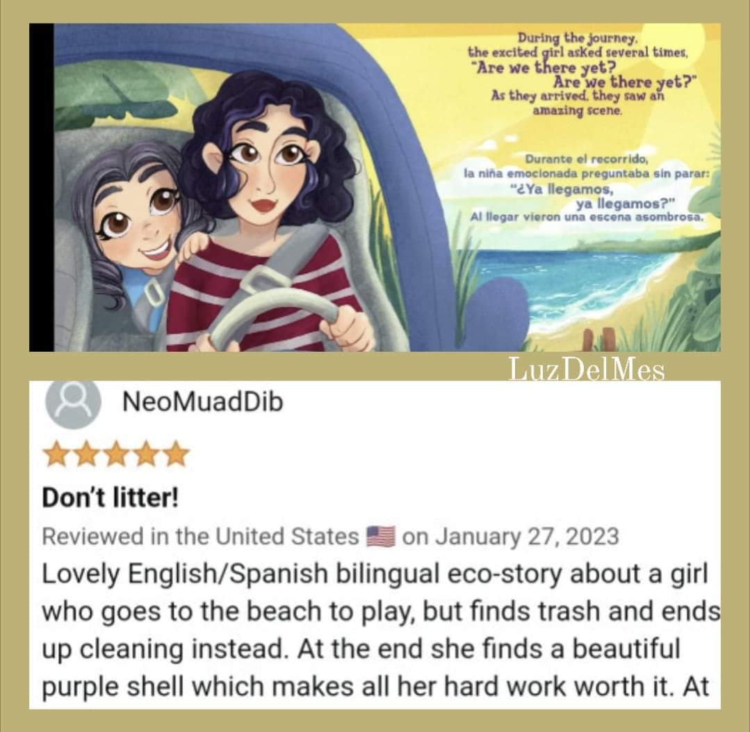 luzdelmes's tweet photo. MULTICULTURAL CHILDREN'S BOOK DAY REVIEW of The Purple Shell illustrated by @VVMoji
Thank you, #NeoMuadDib for your lovely comment. Most appreciated support @chuauthor Book available 👉 https://t.co/qRQHFhO3nb #ThePurpleShell #Laconchademarpúrpura #ReadYourWorld #LuzDelMes ✨ https://t.co/rHMNl568fE