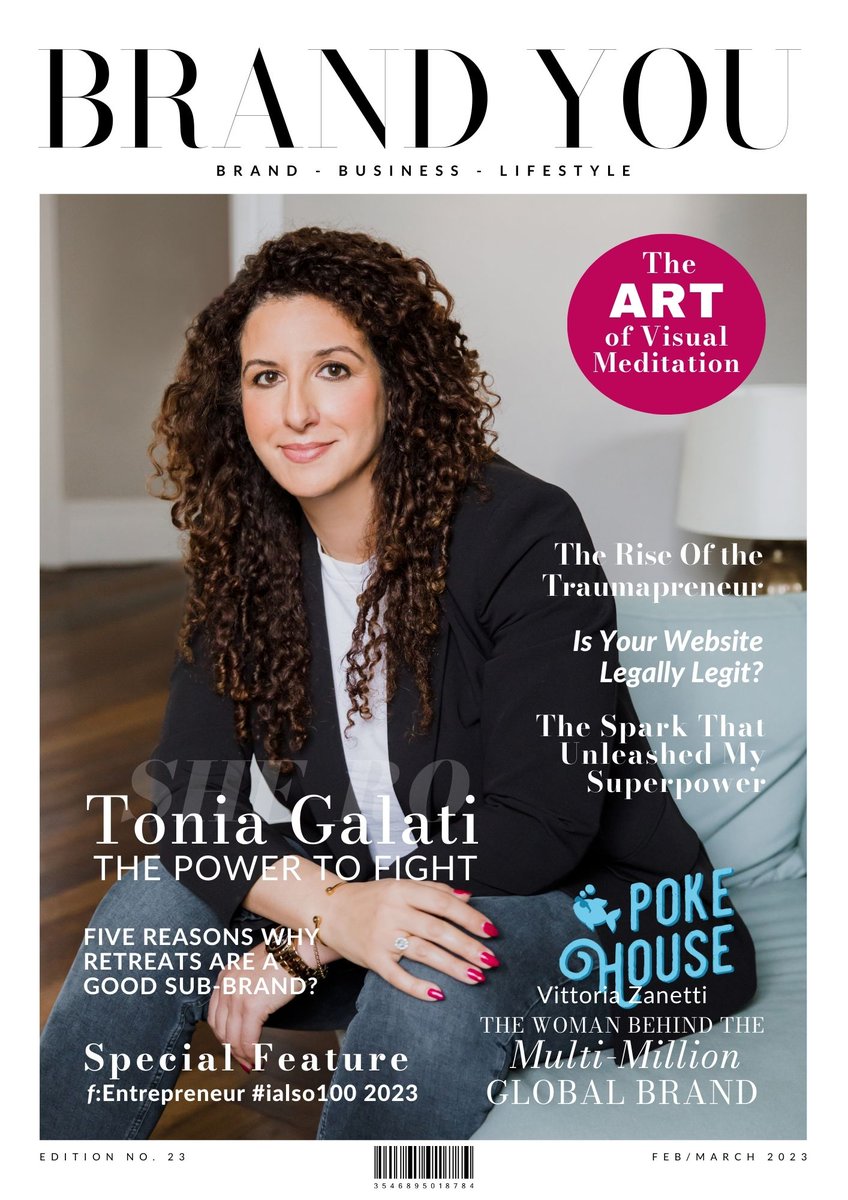 BrandYouMag1's tweet photo. @BrandYouMag1 Edition 23 is out in Feb.  On the cover, Tonia Galati, founder of TG Consulting, shared the horrendous personal trauma she  experienced as she fought to rebuilt her life and business.

#brandyoumagazine #femaleentrepreneurs #Magazine #womeninbusiness #realstories https://t.co/OAe8QCUxg9