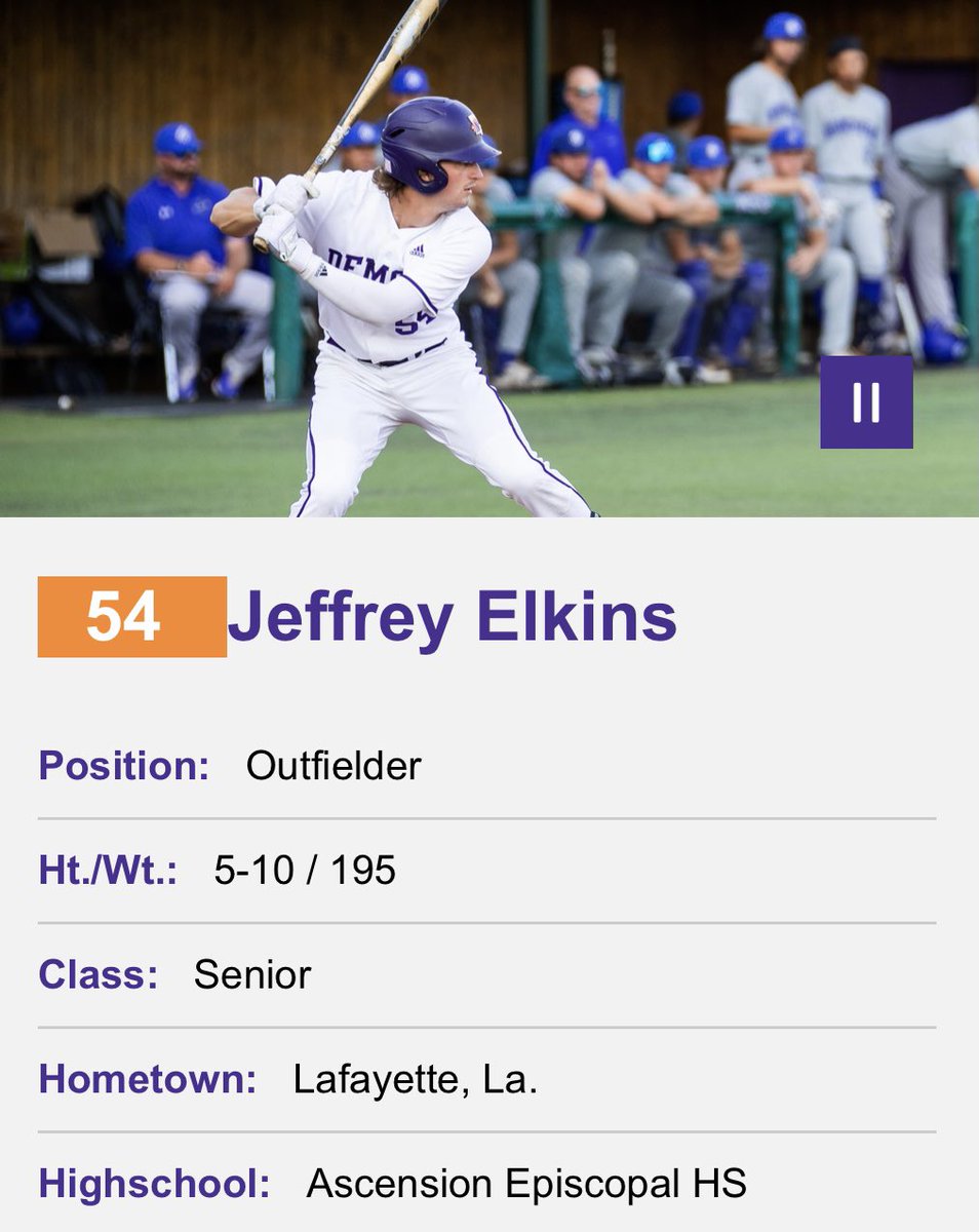 Good Luck on the Upcoming Season to 2017 Ascension Episcopal Blue Gator Baseball Alumni Jeffrey Elkins GATORUP!!! <a href="/17jelkins/">Jeffrey Elkins</a> <a href="/LSQUARED33/">Lonny  Landry</a> <a href="/blue_gators/">AscensionBlueGators</a>