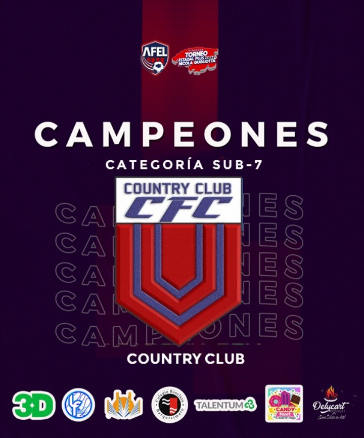 SomosAfel's tweet image. 🏆 ¡CAMPEÓN, #CountryFC 🏆 

Campeones de la categoría #Sub7 del #TorneoEstadalPlus Nicola Gugliotta Clausura 2022 🏆 

¡FELICITACIONES! 🙌🏻🇻🇪

#SomosAFEL 
#TeamAFEL 
#ConElOrgulloDeSerLarense 
#TodoSomosAFEL