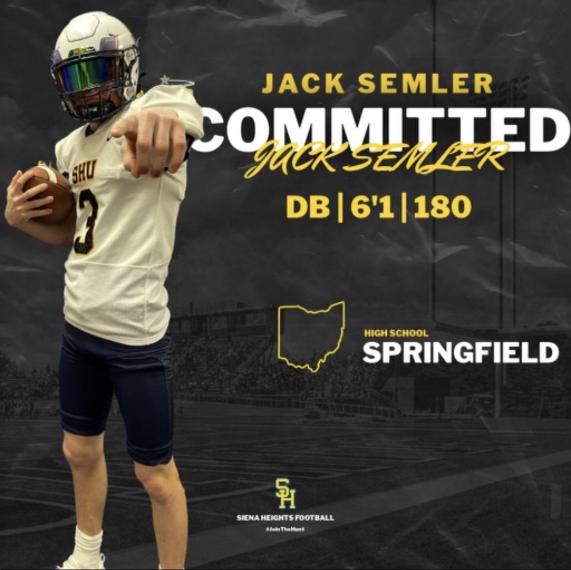 I’m blessed and excited to announce my commitment to Siena Heights University! Thank you to all my coaches, friends, and family who got me to this point! Ready to get to work #GoSaints 🟡🔵 <a href="/CoachKohn12/">Matt Kohn</a> <a href="/CoachShaah/">Coach Shaah</a> <a href="/Coach0z/">Coach Oz</a>