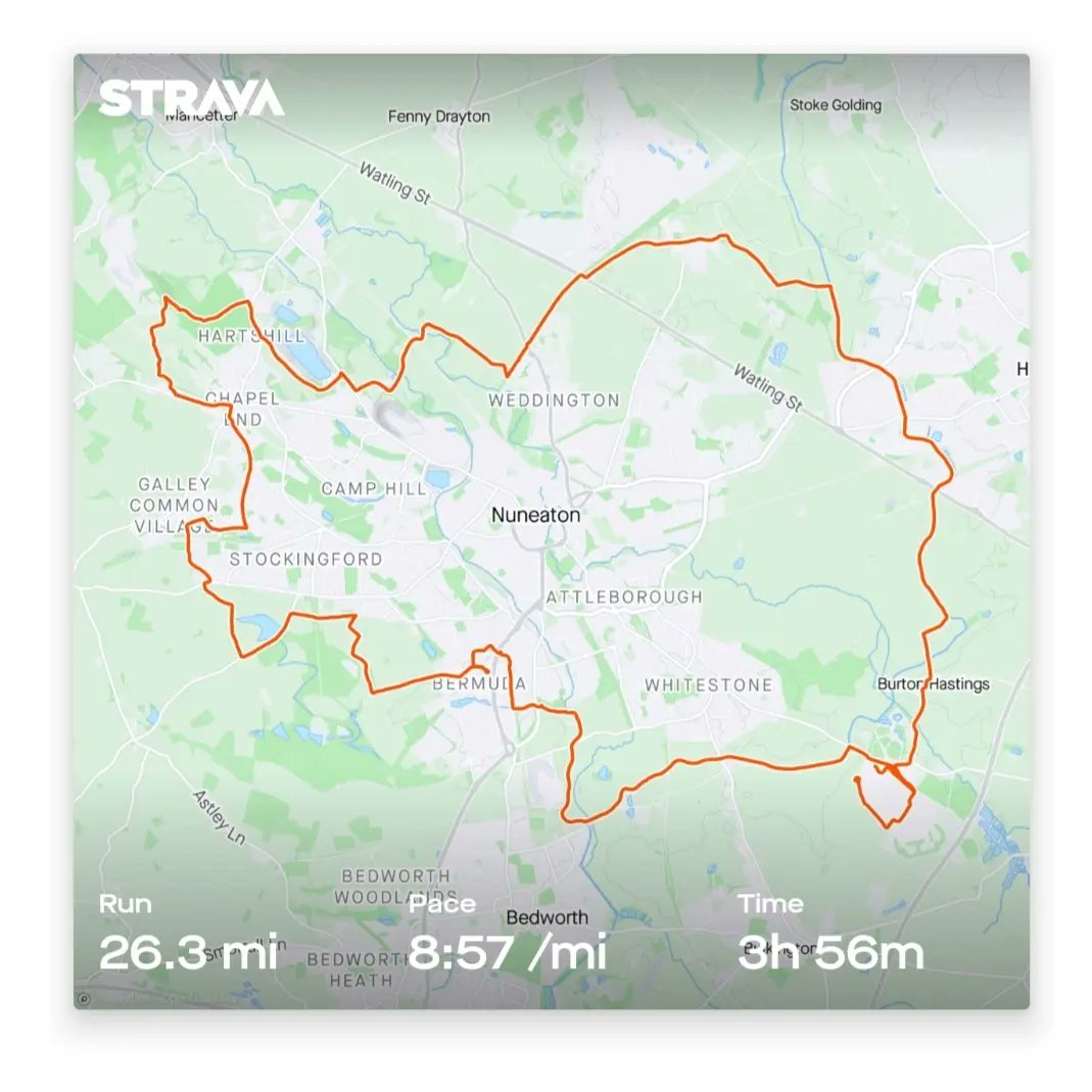 asok804's tweet photo. Nuneaton Rotary Walk trail Plod- extending to make it the marathon distance. Muddy trails on few section of #Centenaryway. @LDWA1 @RunUltra_UK @MaurtenOfficial @ChiaCharge @TailwindUK @UKRunChat https://t.co/iA13SqZiPv