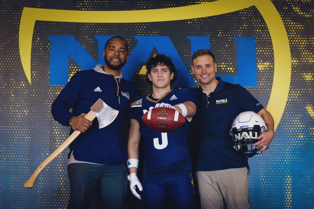 Thank you @NAU_Football for the amazing visit, great atmosphere here in Flagstaff! @coachJTaylor8 @Coach_Hoff_NAU @aaronpflugrad @CoachChrisBall