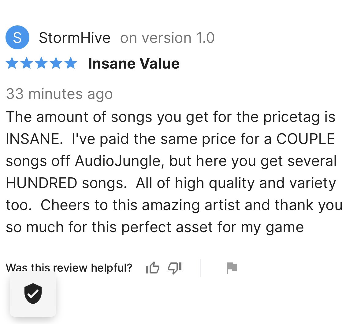LewdGameAudio's tweet image. Love the kinds words with this review! 👈Link in Bio: New Bundle top on popularity today on the #unityassetstore #unity3d #screenshotsaturday #gamedev #indiegamedev #gamemusic #musiccomposer