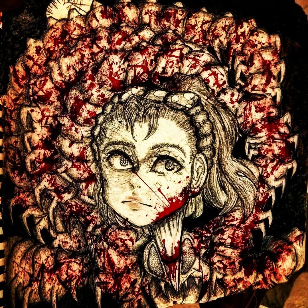 abaddon490's tweet photo. Human- Centipede? 
#Gore #blood #bloody #decapitated #thankful #art #artist #fuckyou #gorecontent #goreart #gorecontent #gorey #goretw https://t.co/kzQmQ4LLnr