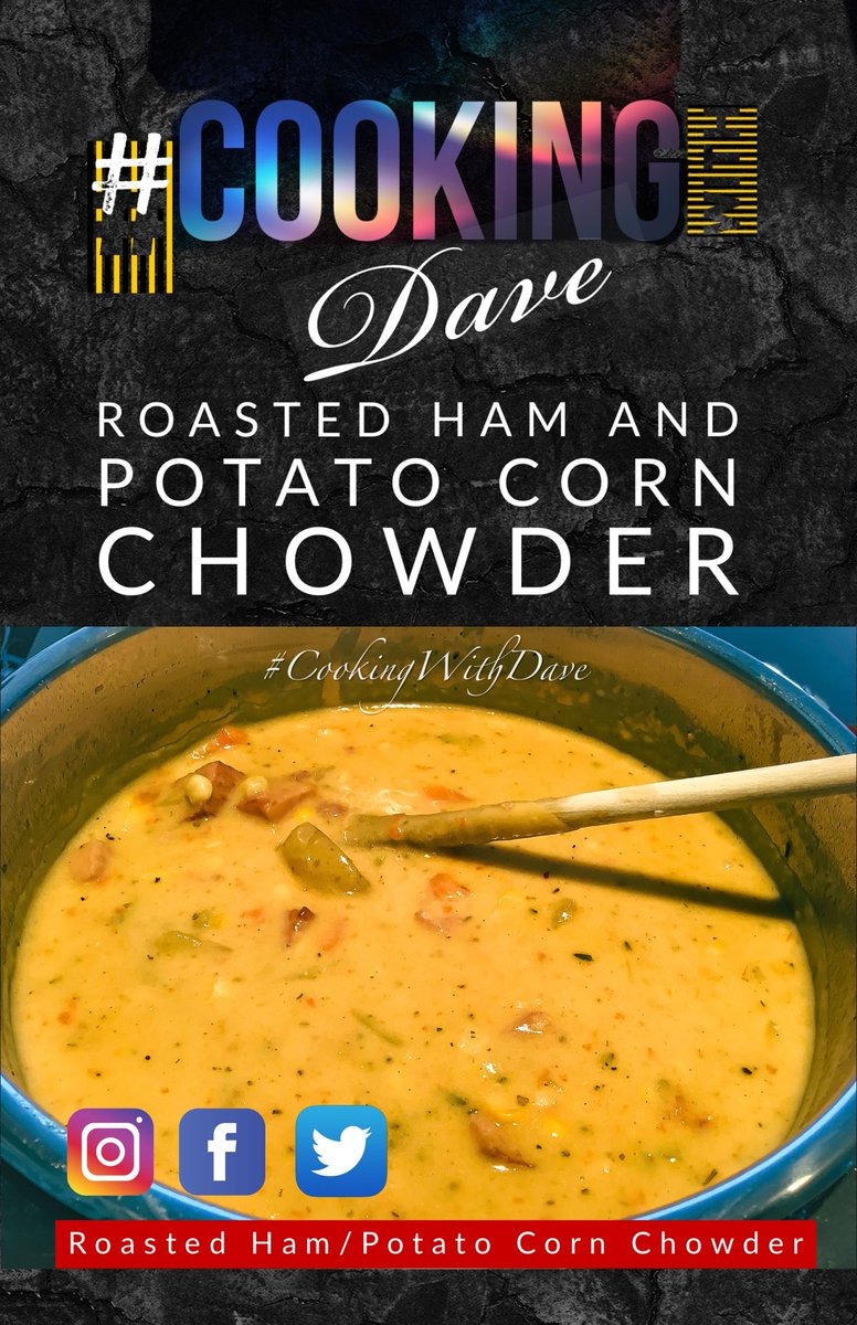 tweetsinpajamas's tweet photo. Major Yum factor going on here! Made @adolwyn this delicious Roasted Ham/Potato and Corn Chowder.
#CookingWithDave #Foodie #yyc #CookingAtHome https://t.co/2wQoy9almc