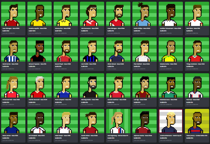 footiepunks's tweet photo. Have you been thinking about joining the footiepunks family? Currently only 36 listed in the secondary market, but a lot of color and variety, check them on #opensea: https://t.co/iRNmVK9urw

#NFT #NFTCommunity #NFTsales #EPL #AFC #LFC #MUFC #MCFC #CFC #THFC https://t.co/EMpGWnF174