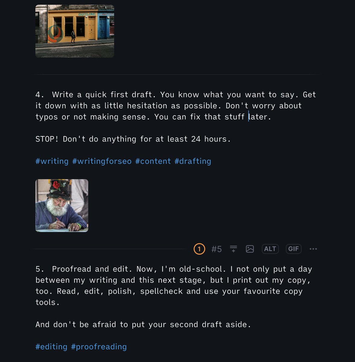 Writing For SEO tweet media