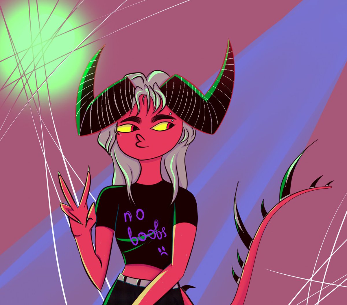 nihil_valart's tweet photo. I made my impsone ✌️😗
To understand what she looks like, I did a little character research when she repeated my habits

#HelluvaBoss #Impsone #HelluvaBossFanart https://t.co/ICbUgHVpDW