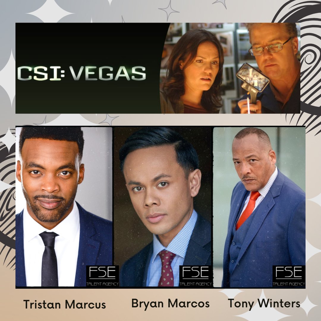 "#CONGRATULATIONS...
We're so very proud of our #FSETalent clients and their recent bookings of CSI Vegas! Their hard work and perseverance are paying off!"

#CSIVEGAS
#CSI
#Episodic
#Netflix
#Crimescene
#vegas
#lasvegas