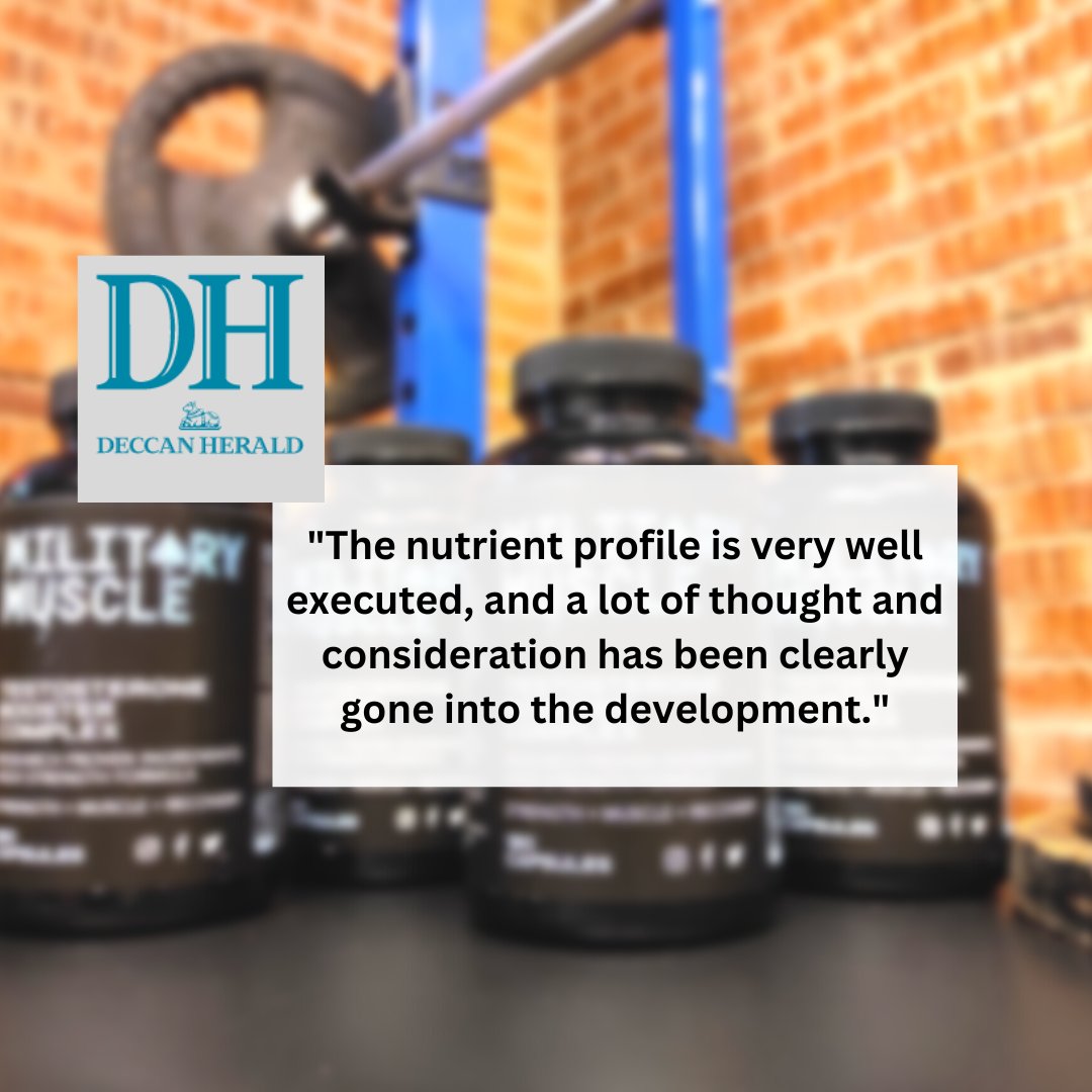 MuscleMilitary's tweet image. 👉 Check out the review from @deccanherald of Military Muscle who described it as "the world's best testosterone booster" 🔥

#testosterone #testosteronebooster #nutrition #sportsnutrition #sports #military #review #productreview #fitness #gym #squats #deadlift #muscle #army