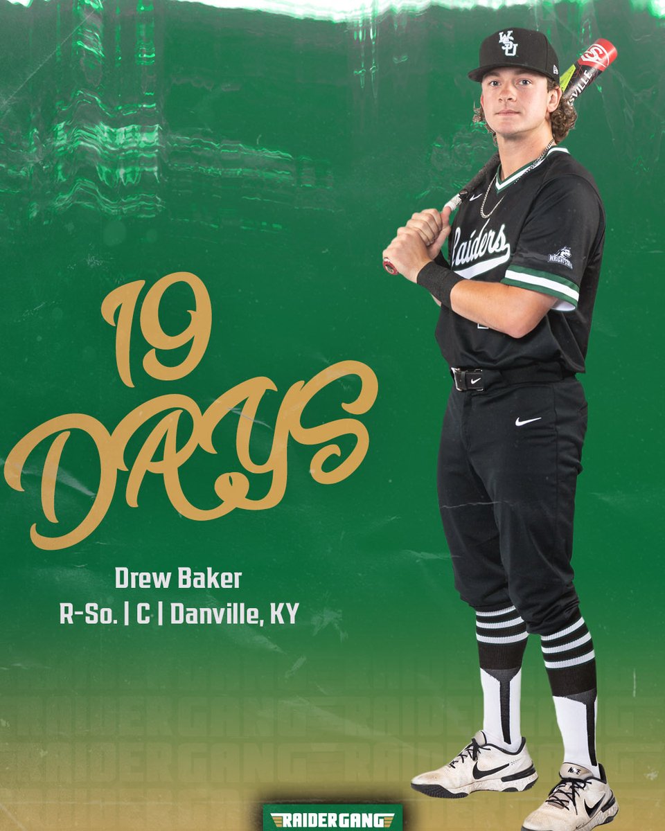 Season Opener in 1️⃣9️⃣ days! 

It's brought to you by @_ACB3_, a redshirt sophomore catcher who appeared in 24 games last season.