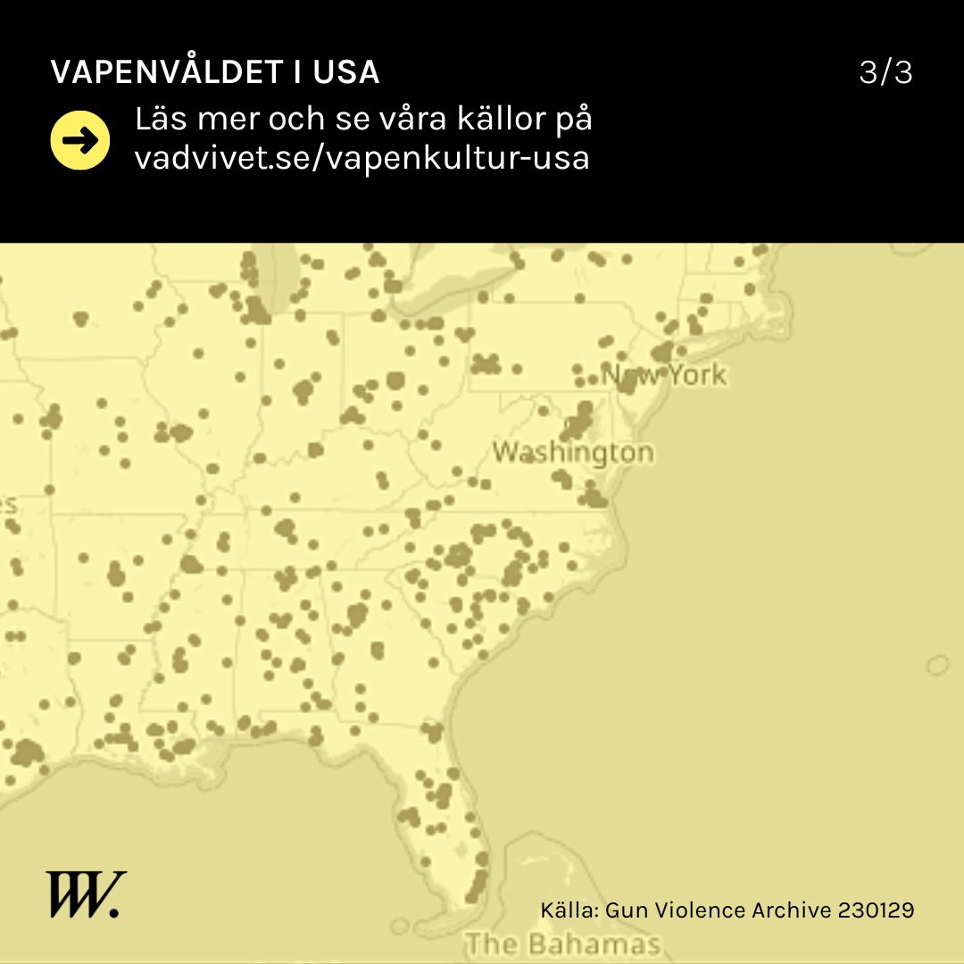 UTRIKES • Förenta staterna har ett stort problem med vapen. Vi har skapat en läslista på vår sajt som hjälper dig förstå varför det är så här - och varför det tyvärr inte kommer att upphöra.
vadvivet.se/vapenkultur-usa

#vadvivet #vapenvåld #usa