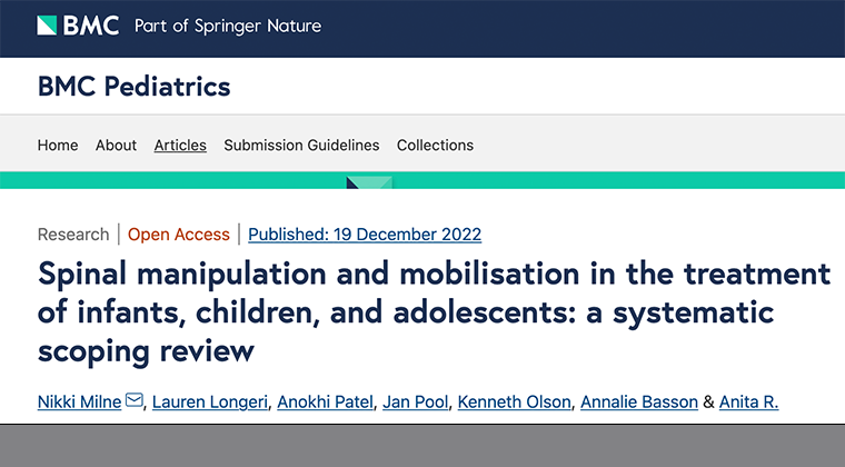 GlobalEd_chiro's tweet photo. We are pleased to announce that the Paper of the Month - December 2022; Spinal manipulation and mobilisation in the treatment of infants, children, and adolescents: a systematic scoping review, has just been added to GEN-C. 
@ChiroAustralia @ECUchiropractic @royalcolchiro https://t.co/G8VAfg7QDW
