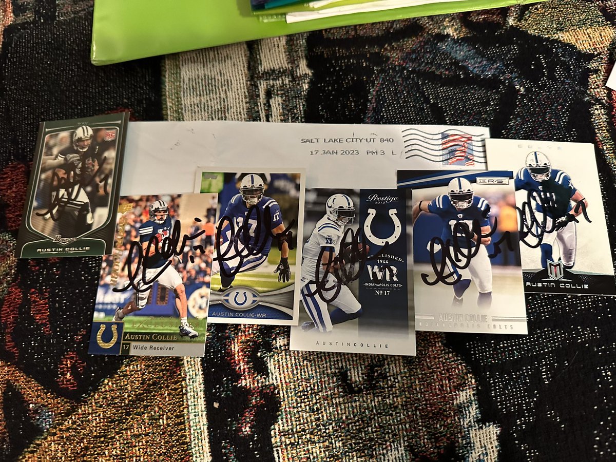 memorabiliaddy's tweet photo. #AustinCollie #Football #Pigskin @NFL @nflnetwork #Autograph #Autographs #AutographCollector #Memorabilia #GreatGuy #ThankYou #AutographSuccess #TTM #Autographs #TTMSuccess @Colts @OhioStateFB https://t.co/s2EWq0XGQX