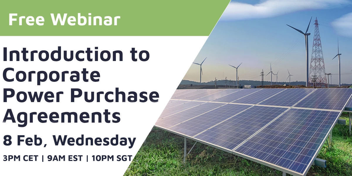 NovironTraining's tweet photo. Join this Free Webinar "Introduction to Corporate Power Purchase Agreements" on Feb 8 (Wednesday) https://t.co/7zpJVxFbyw #ppa #elearning #renewables #powersector #powerplant #CorporatePPA #powerpurchaseagreements  #renewableenergy #noviron #elearning #EnergyTransition https://t.co/LAch0UeIPh