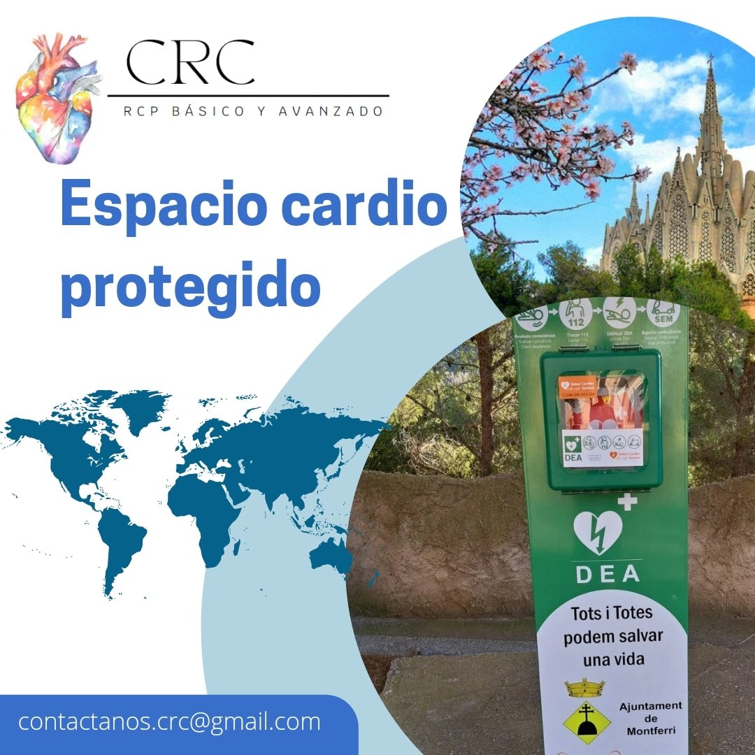 Seguimos recorriendo el 🌍 Encontramos más espacios #cardioprotegidos ❤️🙌⚡ Esta vez en Montferri 🏰🇪🇦 Alguna vez viste un #DEA en un espacio público? Mándanos tu foto. 📨 Aprender #RCP está al alcance de tus manos 🙌❤️🙌