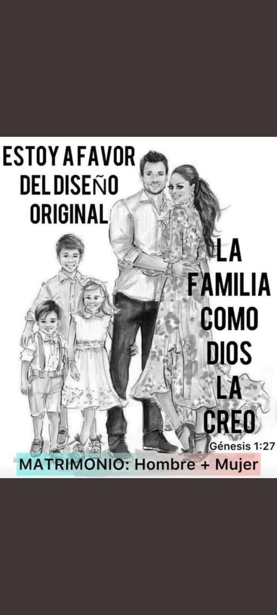 GusArodriguezG's tweet photo. @elderechistaok Solo hay una union matrimonial, la del hombre y la mujer. #FelizLunesATodos esos hogares que en unión con sus hijos conforman una verdadera familia. Por los siglos de los siglos, amén! #DiosyAmor https://t.co/ox1yvbKgnK