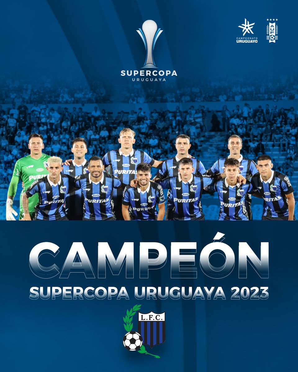 LigaAUF's tweet photo. 🏆 @LiverpoolFC1915 es el 𝐂𝐀𝐌𝐏𝐄𝐎́𝐍 𝐃𝐄 𝐋𝐀 𝐒𝐔𝐏𝐄𝐑𝐂𝐎𝐏𝐀 𝟐𝟎𝟐𝟑 ⚫🔵

👏🏻 ¡Felicitaciones, 𝐧𝐞𝐠𝐫𝐢𝐚𝐳𝐮𝐥𝐞𝐬!

#Supercopa2023🇺🇾 https://t.co/AEFp5yXQUP