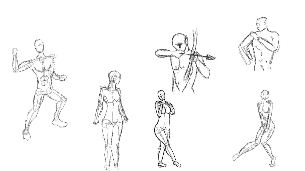 eltar4000's tweet photo. Day 11 of 100 days of Drawing. Went for some poses and humanoids. My wrist is very sore atm https://t.co/QwAChre4xs