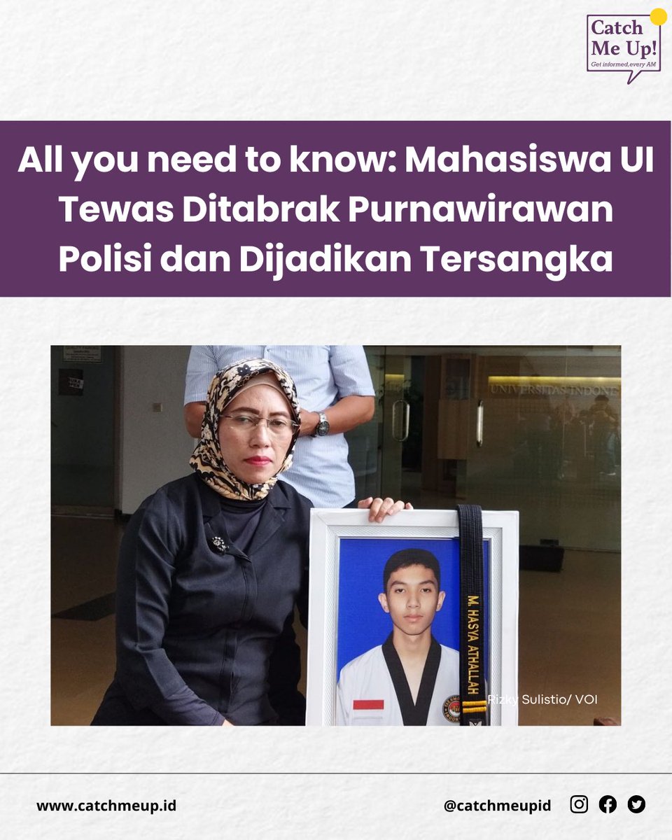 catchmeupco's tweet photo. Orang tua, keluarga, BEM UI, publik mempertanyakan dan mengkritik tindakan Satlantas Polri yang menetapkan Muhammad Hasya Atallah sebagai tersangka kecelakaan yang merenggut nyawanya sendiri. 

Mau heran, tapi….. https://t.co/XfH3Qqwnfr